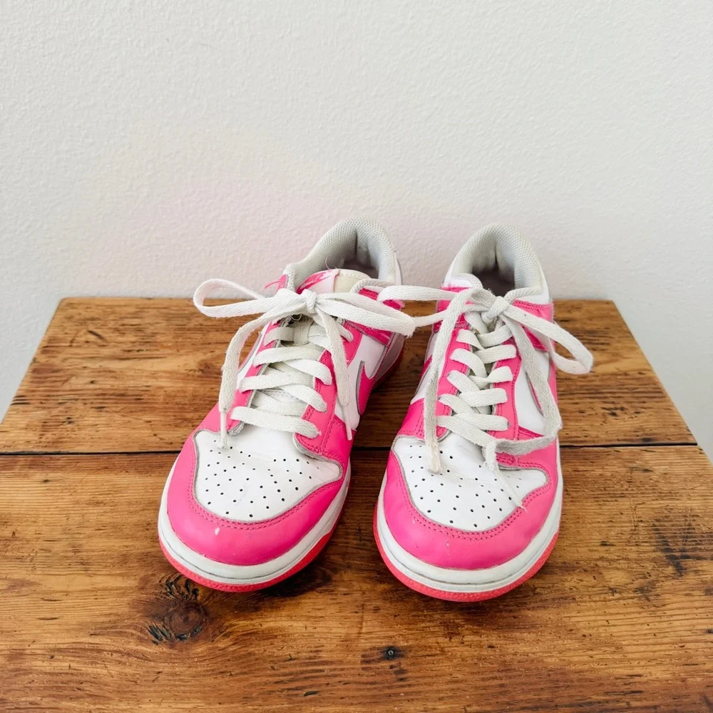 Nike Dunk Low 7Y White Laser Fuchsia Pink